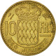 Monnaie, Monaco, Rainier III, 10 Francs, 1950, TTB+, Aluminum-Bronze, KM:130 - 1949-1956 Oude Frank