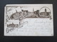 AK / Mehrbildkarte 1903 Gruss Aus Lüneburg. Rathhaus / Am Sande / Post / Museum. Nach Apolda - Saluti Da.../ Gruss Aus...
