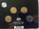 Australia 4x 1 Dollar 2011 Ram's Head Four Coin Mintmark And Privy Mark Set UNC - Münz- Und Jahressets