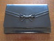 Pochette De Soirée En Cuir Noir Années 50/60 (±20x14cm) - Borse E Borsette