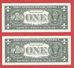 2x STARNOTE ° 1 US-Dollar 2013 ° 3.200.000 RunSize ° Guter Zustand ° F04831930 > 931* Fortlfd. ($024-01) - Abarten