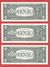 3x STARNOTE ° 1 US-Dollar 2009 ° 1.920.000 RunSize ° Sehr Guter Zust. ° A10739486 > 488* Fortlfd. ($026-01) RAR - Abarten