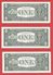 3x STARNOTE ° 1 US-Dollar 2009 ° 1.920.000 RunSize ° Sehr Guter Zust. ° A10739425 > 427* Fortlfd. ($027-01) - RAR - Abarten