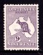 Australia 1913 Kangaroo 9d Violet 1st Watermark MH - - - - Ungebraucht