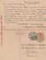 Allemagne Entier Postal Double Bochum Et Singen 1919 - Sonstige & Ohne Zuordnung