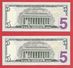 2x STARNOTE ° 5 US-Dollar 2013 ° 3.200.000 RunSize ° Sehr Guter Zustand ° MF0276111+222* ($005-05) Fancy Small Number - Errors