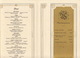 Menu Bateau Paquebot Hamburg Amerika Line M.S. Milwaukee 1939 - Autres & Non Classés