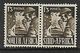 South Africa, 1943, War Effort, Signaller,  1/3 Olive-brown, Pair, , MNH** - Unused Stamps