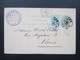 Belgien Ganzsache Mit Zusatzfrankatur Nach Paris. Librairie Numismatique & Archeologique R. Dupriez Bruxelles - Briefkaarten 1871-1909