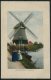 1915 Belgium WW1 Gemany Windmill Postcard K.D. Feldpost Marine Korps Fieldpost - Other & Unclassified