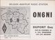 QSL Card Belgium Belgian Amateur Radio Station CB Guy Dupont Ormeignies Perpignan - Amateurfunk