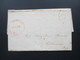 USA 1831 Bartaxe 6 Cents Roter Einkreisstempel K1 Lowell Oct. 13 Mass / Massachusetts. Mit Inhalt! Interessant??!! - …-1845 Prephilately