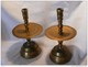 RARE HOLLANDE - Paire De Chandeliers De Bronze XVIIe S. - Bronces