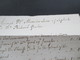 GB Vorphila Brief 1742 Aberdeen - ....of Saphock. Receipt / Rechnung. Sendung Von Geld! Schottland - ...-1840 Préphilatélie