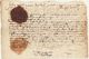 Document Manuscrit Ancien Vers 1570 Avec Cachet - Manuscrits