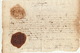 Document Manuscrit Ancien Vers 1570 Avec Cachet - Manuscrits