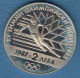 F7184 / - 2 Leva - 1987 - Skiing -  15 Th WINTER OLIMPIC GAMES CALGARY CANADA 1988 - Bulgaria - Coins Monnaies Munzen - Bulgaria