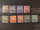 FRANCE YTPR 107, 109/110, 112/113, 115/118 COQ GAULOIS** - 1953-1960