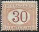 ITALIA REGNO ITALY KINGDOM 1870 - 1874 TASSE TAXES SEGNATASSE POSTAGE DUE CENT. 30c MNH CERTIFICATO - Segnatasse