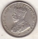 Straits Settlements , 20 Cents 1919 . George V. Argent. KM# 30a - Malaysia
