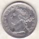 Straits Settlements , 5 Cents 1887 . Victoria. Argent. KM# 10 - Malaysie