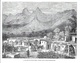 Chypre - Illustration, Dessin à La Plume: Village Of Khumi Kebir, Cyprus, With Carpas Mountains - Carte Non Circulée - Chypre