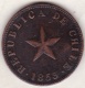 Chile. 1 Centavo 1853 . Copper. KM# 127 - Chili