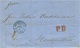 1862- Letter From ST PETERSBOURG  To Montpellier ( France )  " Franco " + P.D.  +  French Entrace  PRUSSE 3 VALENCIENNES - Briefe U. Dokumente