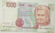 BANCONOTA   - ITALIA - 1000 LIRE  – MONTESSORI  – SERIE NF – 03/10/1990 - (O) - 1000 Lire