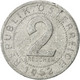 Monnaie, Autriche, 2 Groschen, 1952, TB, Aluminium, KM:2876 - Autriche