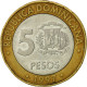 Monnaie, Dominican Republic, 5 Pesos, 1997, TB, Bi-Metallic, KM:88 - Dominicana