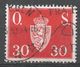 Norway 1951. Scott #O61 (U) Norway Coat Of Arms - Service