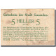 Billet, Autriche, Gmunden, 5 Heller, Batiment, 1920, 1920-01-03, B+ - Austria