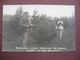 RARE CPA PHOTO Première Leçon D'Evelyne à La CHASSE Diane Et Son Dresseur N° 3 ENFANT Et FUSIL FILLETTE CHASSEUR CHIEN - Caccia