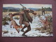 RARE ? CPA CHASSE AU RENARD En Plaine  CHASSEUR HUNT HUNTER FOX Peinture  Par GRABHEIN : RENARD TENU PAR LA QUEUE - Chasse