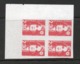 N°2614d  Faux De Barcelonne Non Dentele En Blos De Quatre** - Unused Stamps