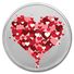 US Coins 2018 - 1 Ounce Silver Color Round - APMEX (Hearts Rising). - Niue