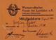 MARIENWERDER - WESTPREUSSISCHER VEREIN Für LUFTFAHRT E.V. - Mitgliedskarte Ortsgruppe Marienwerder 1930 I-II - Aviatori