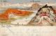 Berggesichter Sign. Hansen Rigi Und Pilatus Künstler-Karte 1897 I-II Face à La Montagne - Vertellingen, Fabels & Legenden