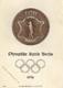Olympiade 1936 Berlin Metallplakette Relief-Karte I-II (keine Ak-Einteilung) - Olympische Spelen