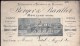 FACTURE OU LETTRE  ANCIENNE DE  MOULINS -1882-  INSTALLATION D'ÉCURIE ET SELLERIE- BELLE ILLUSTRATION-  2 SCANS- - Autres & Non Classés