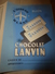 1945 Protège Cahier "L'oiseau Blanc à Dijon). CHOCOLAT LANVIN Avec Table Multiplication - Kakao & Schokolade