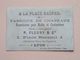 A LA PLACE RASPAIL Fabrique De CHAPEAUX - P. Fleury & Cie Place Raspail 1 - LYON ( En Repos ) ( Voir Photo ) ! - Publicidad