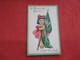 Embossed Young Girl With Flag Saint-Patrick's Day Ref 2806 - Saint-Patrick's Day