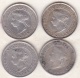 Ceylon 4 Coins 10 Cents 1894 , 1897 , 1899 , 1900 . Victoria. Argent.  KM# 94 - Sri Lanka