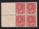 Canada 1911-25 MH Scott #109a 3c Admiral Pane Of 4 Re-entry - Paginas De Cuadernillos