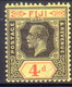 FIJI 1927 SG #235 4d MH Wmk Mult Crown Script CA CV £15 Pulled Tooth - Fidji (...-1970)