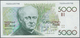 Belgium / Belgien: 5000 Francs ND(1982-92) P. 145a, Crisp Original With Only A Corner Fold At Upper - [ 1] …-1830: Vor Der Unabhängigkeit