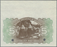 Bulgaria / Bulgarien: 5 Leva 1922 SPECIMEN, P.34s With Border Piece From The Paper Sheet Without Fol - Bulgaria