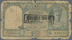 Burma / Myanmar / Birma: Rare Note Of 10 Rupees ND KGVI Portrait P. 32 With Seldom Seen Stamp "BURMA - Myanmar